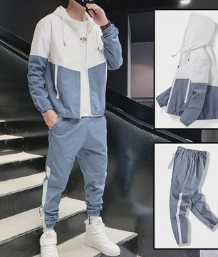 Herentrui Trainingspak met Rits Hoodie en Joggingbroek - 2-delige Set