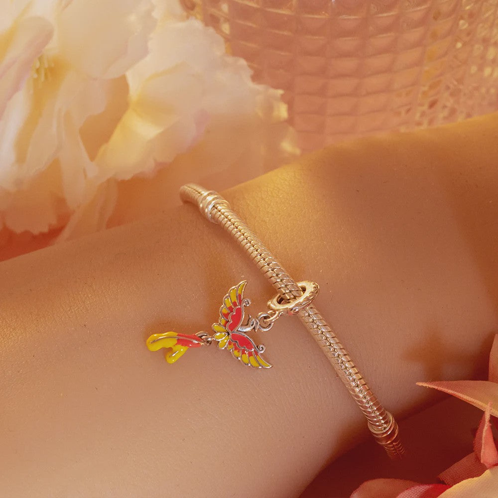 Phoenix Bedel 925 Sterling Zilver - Charm voor Dames Armbanden - Uniek Cadeau