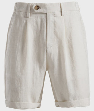 Zomerse Heren Short Pants: Business Casual met Stretch Taille in Old Money Stijl