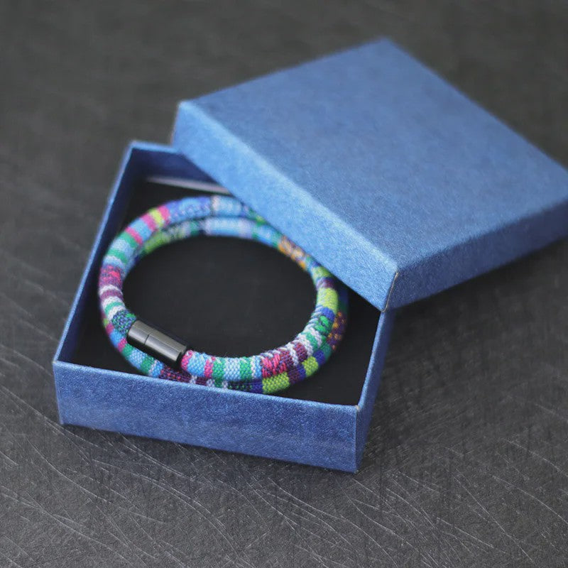 Bohemian Touw Armband Heren met Magnetische Sluiting - Stijlvol & Avontuurlijk