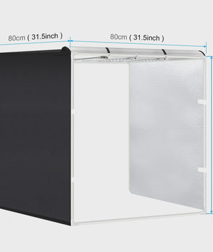 80cm Opvouwbare Fotostudio Lightbox - Krachtige 14000LM LED Verlichting & 4 Kleuren Achtergronden
