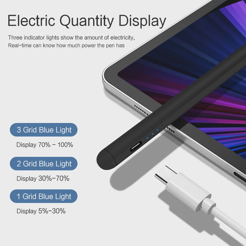 Stylus Pen voor iPad met Kantelfunctie en Palm Rejection - Compatibel met A16 Pro, Mini 6/7, Air 4/5, iPad 7-11 Gen