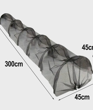 Beschermende Plantentunnel Kas Zwart Gaas - 300x45x45cm