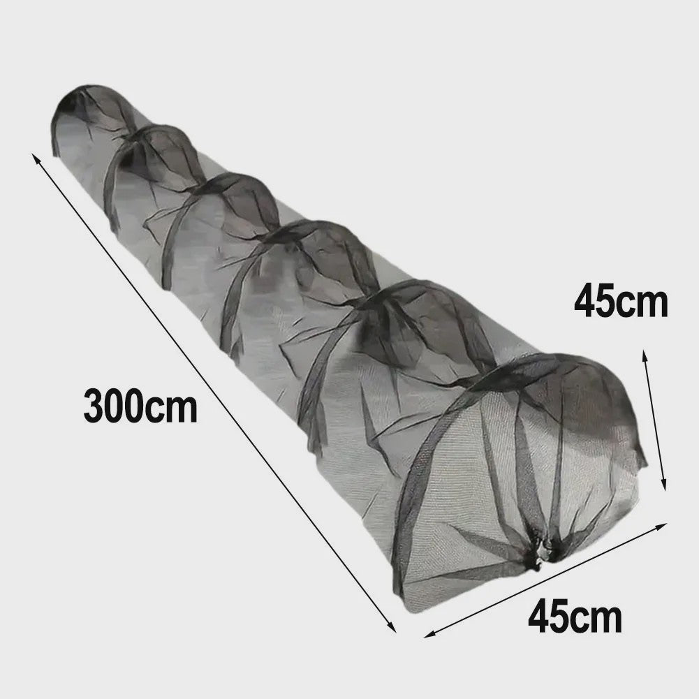 Beschermende Plantentunnel Kas Zwart Gaas - 300x45x45cm