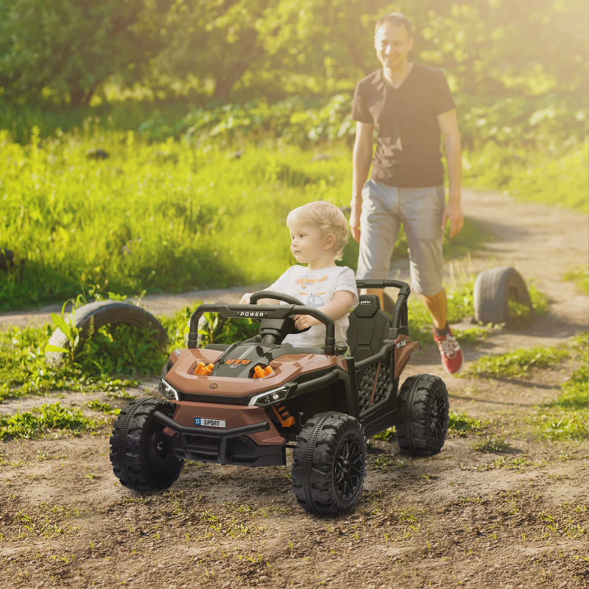 Elektrische Kinder Buggy Bruin met Afstandsbediening - 2 Motoren