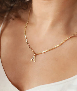 Gouden Initiaal Bedel - Roestvrij Staal - DIY Ketting Bedeltje A-Z