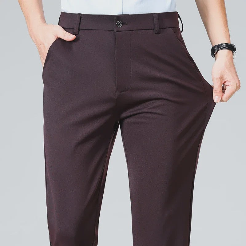 Heren Broek: Elastisch, Sneldrogend & Stijlvol voor Lente/Zomer Zakelijk Casual