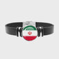 Leren Armband met Vlag van [Land] - Stijlvolle Bangle voor Dames en Heren