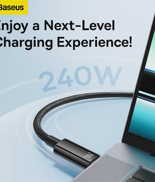 Baseus 240W PD 3.1 USB-C Kabel - Snel Opladen voor MacBook, Samsung, Xiaomi, iPad