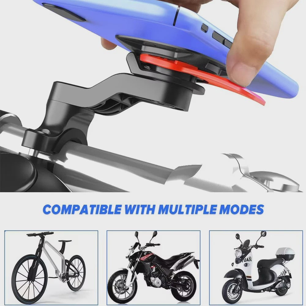 Universele Motor & Fiets Telefoonhouder - 360° Draaibaar & Afneembaar