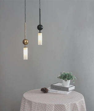 Luxe Scandinavische Hanglamp Goud/Zwart met Glas - Sfeervolle Verlichting voor Eetkamer, Slaapkamer of Nachtkastje