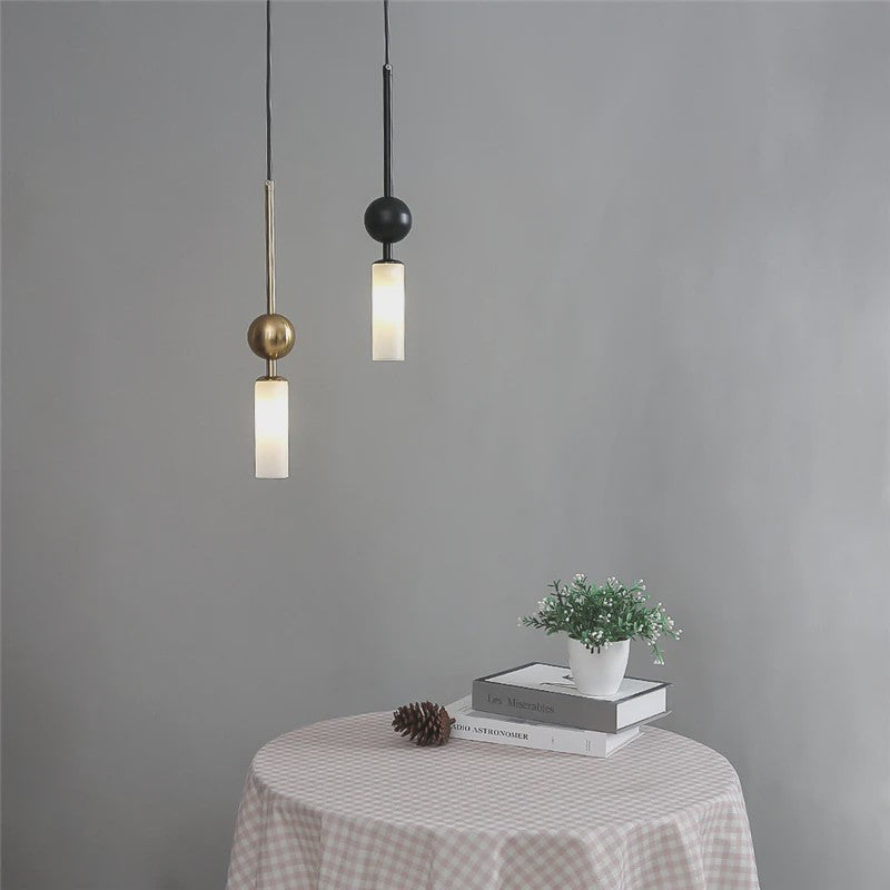 Luxe Scandinavische Hanglamp Goud/Zwart met Glas - Sfeervolle Verlichting voor Eetkamer, Slaapkamer of Nachtkastje