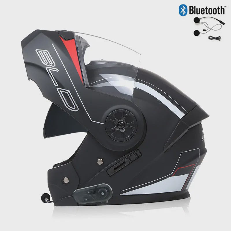 Modulaire Motorhelm Unisex met Dubbel Vizier & Bluetooth - DOT Gecertificeerd