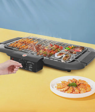 Elektrische Tafelgrill 2000W met 6-standen Temperatuurregeling en Afneembare Wateropvangbak