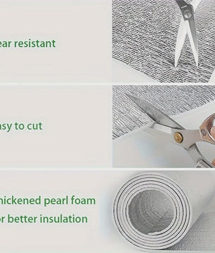 Isolatiemateriaal Rol: 3.5mm Aluminium Folie Dubbelzijdig Reflecterend (50x300cm) - Ideaal voor Ramen, Garagedeuren, Dak & meer