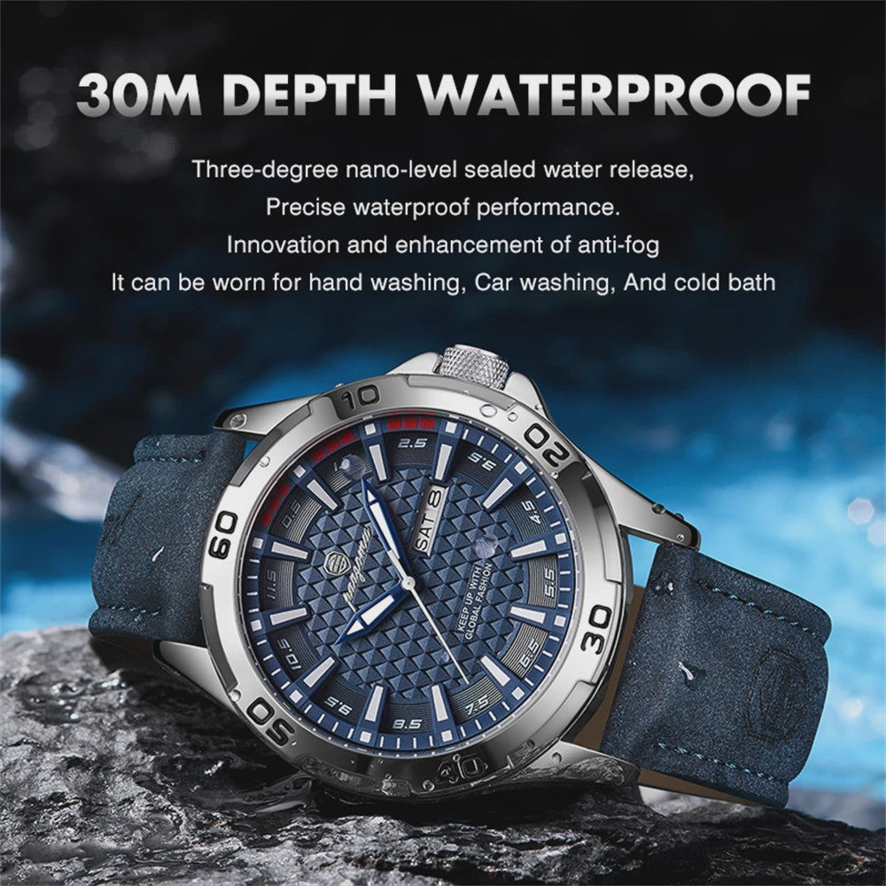 PAAZOMU Luxe Herenhorloge - Waterdicht, Lichtgevend, Datum & Week, RVS, Sportief & Fashion
