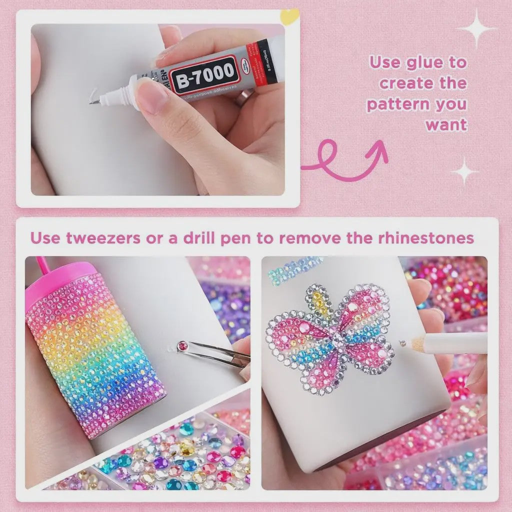 40 Kleuren Strass Steentjes Set 3mm - DIY Versier Kit voor Kleding, Nagels & Decoratie