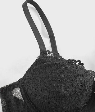 Dames Sexy kanten lingerie top met visgraat en stalen ring