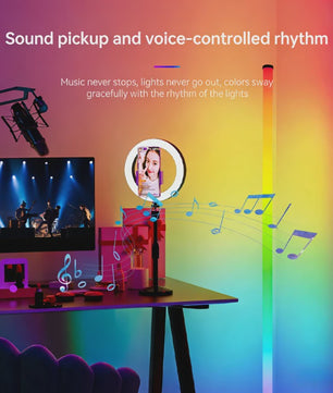 120cm LED RGB Vloerlamp met Muziekreactieve Sfeerverlichting