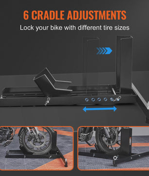 Motorfiets Wielklem Staand - Heavy-Duty Staal - 1800 lbs Capaciteit