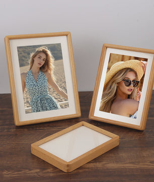 Eenvoudig Zwart Walnoot Houten Fotolijst - Handgemaakt & Stijlvol