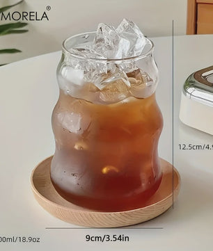 Set Glazen Tumblers met Verticale Ribbels - Hittebestendig Glas voor Koffie, Thee & Water