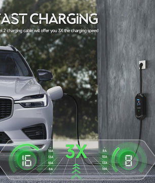 Draagbare EV Charger 3.5/7KW Type 2, 16A Snel Laadkabel met WiFi & APP Controle