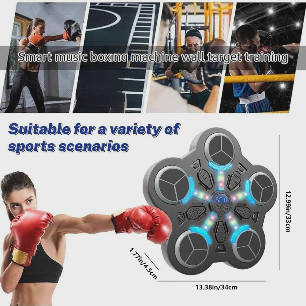 Slimme Muziek Bokszak Trainer - Wandmontage Zonder Boren - Fitness & Krachtraining voor Thuis