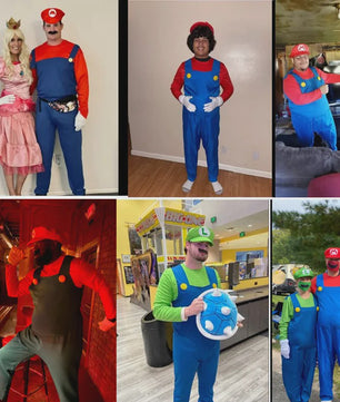 Super Brothers Kostuum - Unisex Mario & Luigi Verkleedset voor Halloween en Carnaval