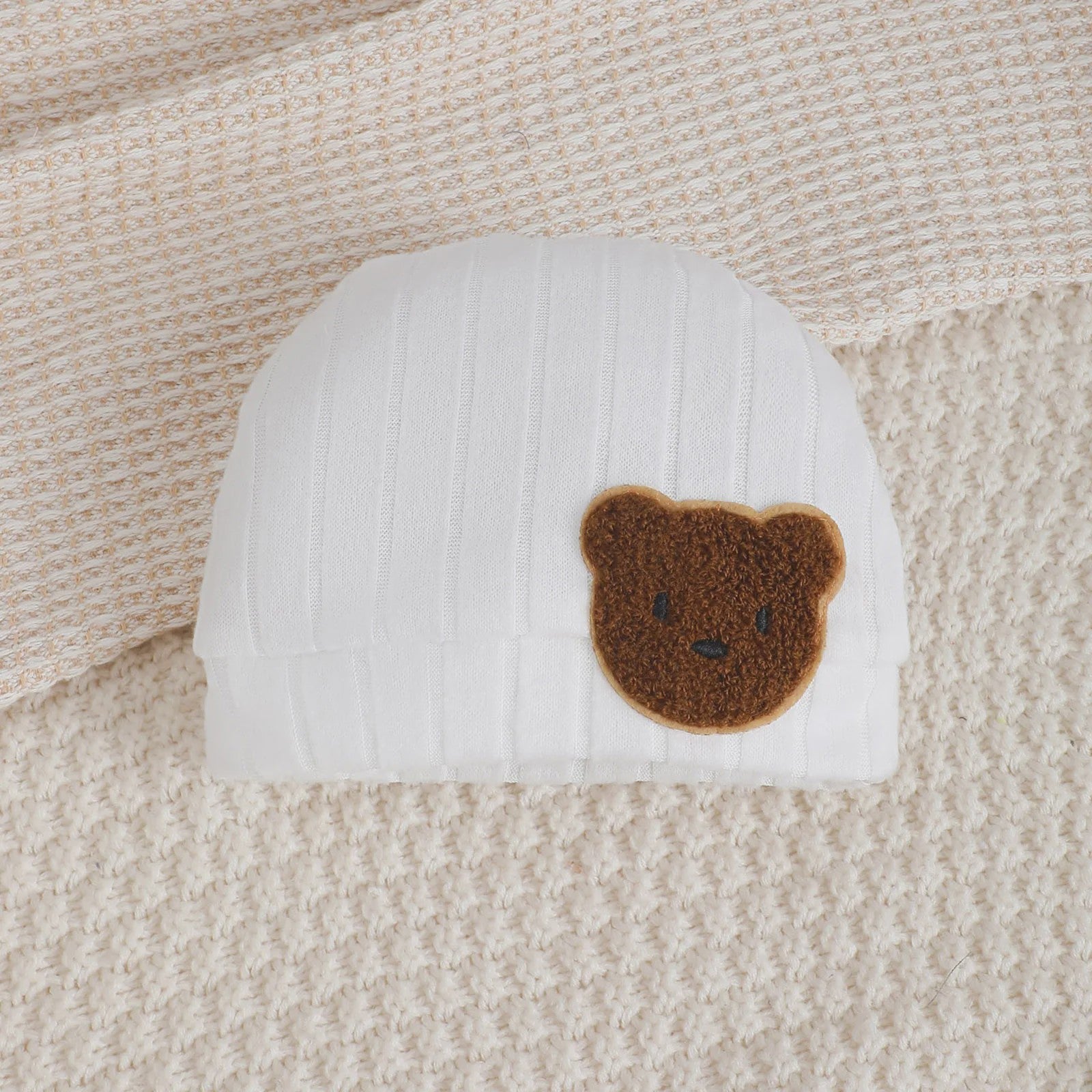 Baby Jongen Set: Longsleeve Bodysuit, Broekje & Muts - Kleurblok Design (0-18 Maanden)