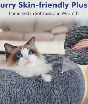 Luxe Pluche Hondenkussen & Kattenmand - Rond, Extra Zacht & Warm - 40-90cm