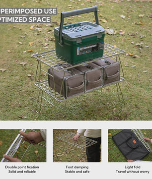 Campingmoon T-235A Opvouwbare BBQ Tafel - Zilver Aluminiumlegering