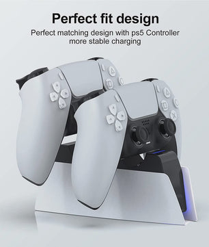 Dubbel Laadstation voor PS5 DualSense Controllers - Snel en Veilig Opladen