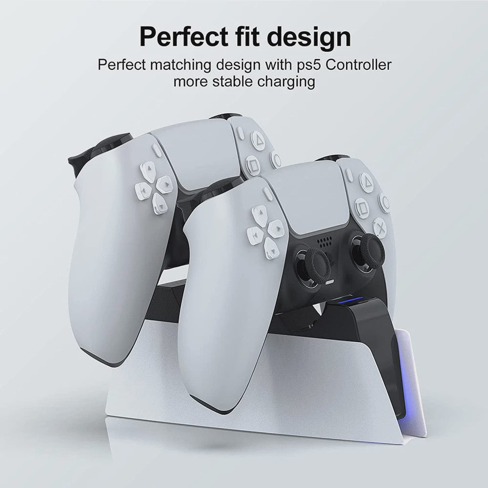 Dubbel Laadstation voor PS5 DualSense Controllers - Snel en Veilig Opladen