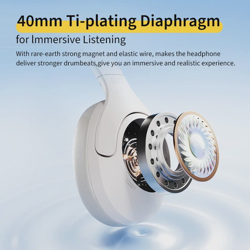 QCY H3 Lite ANC Koptelefoon: Draadloos/Bedraad, 60u Batterij, Bluetooth 5.3, Opvouwbaar, HIFI Geluid