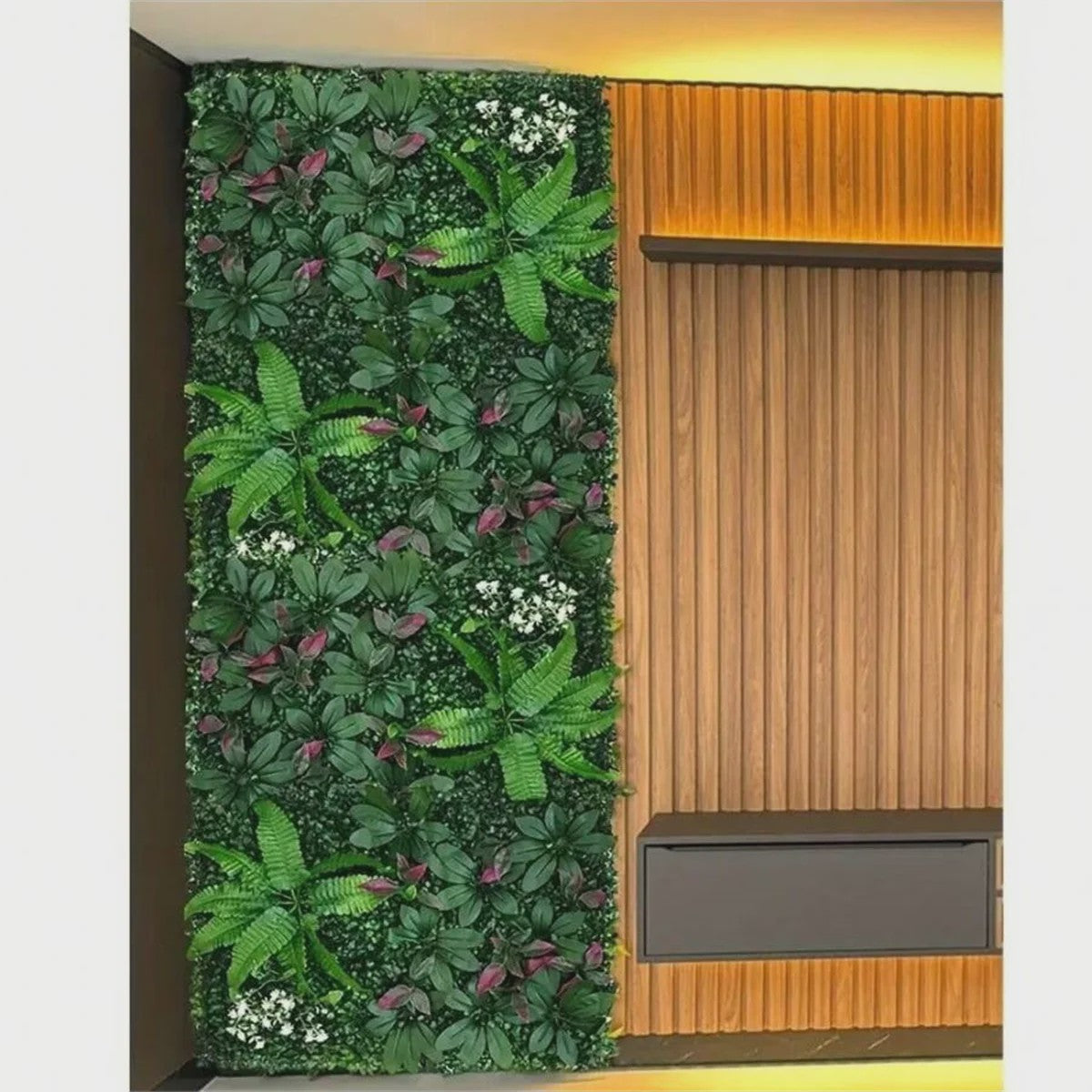 Kunsthagen Groenwand Paneel - Faux Jungle Decoratie voor Tuin, Balkon & Feesten (40x60cm)