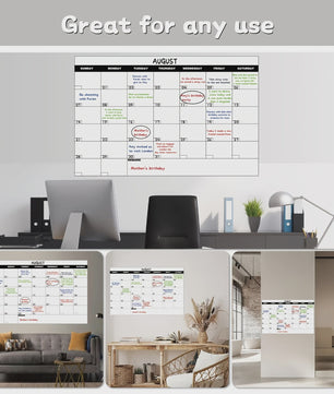 Extra Grote Herschrijfbare Wandkalender Poster - Maandplanner 100x65cm