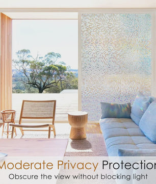 Decoratieve Raamfolie Mozaïek - Statisch Klevend, UV-blokkerend & Privacy