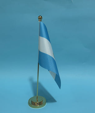 Argentijnse Bureauvlag 14x21cm - Nationaal Banier voor Bureau Decoratie