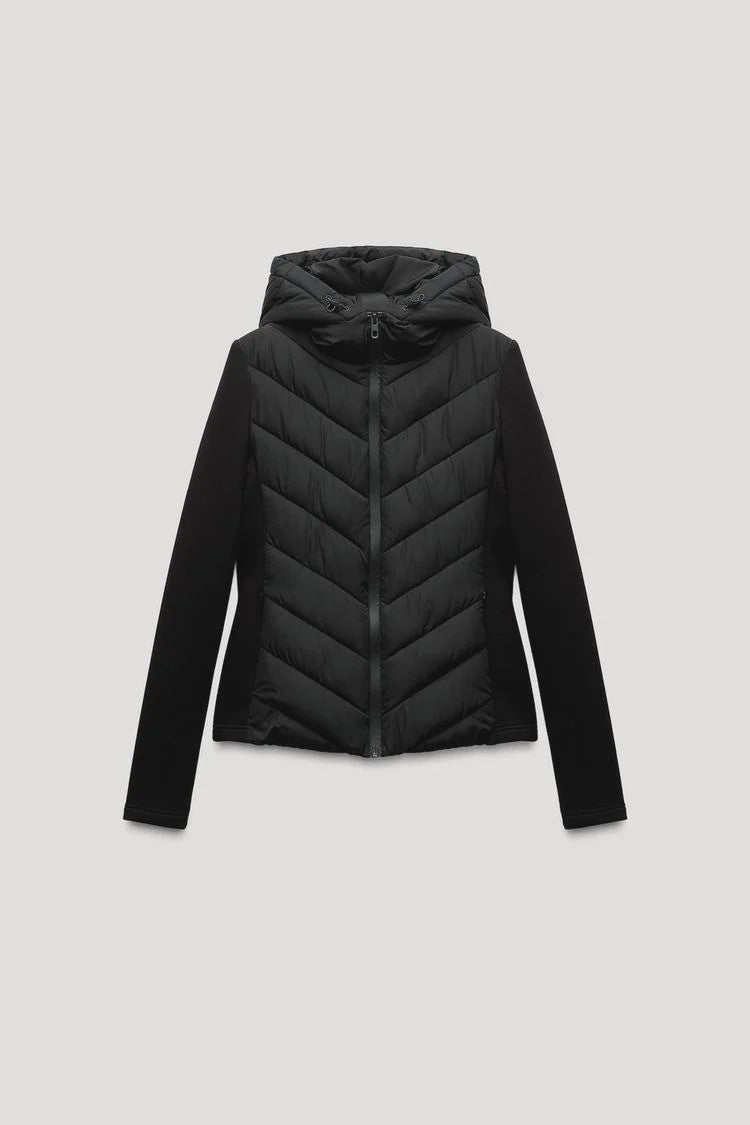 Dames Patchwork Jas met Capuchon - Stijlvol & Comfortabel