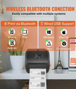 300DPI Bluetooth Thermische Label Printer met Automatische Papierherkenning