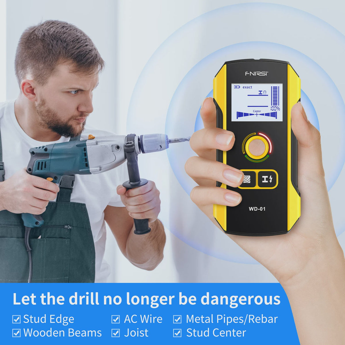 FNIRSI WD-01/WD-02 Muurscanner: Vind Metaal, Hout & AC-kabels met Precisie