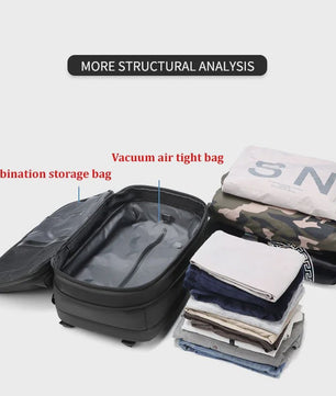 Ruime 17 Inch Laptop Backpack met Vacuümcompressie & Uitbreidbaar Ontwerp - Zaken, School & Outdoor