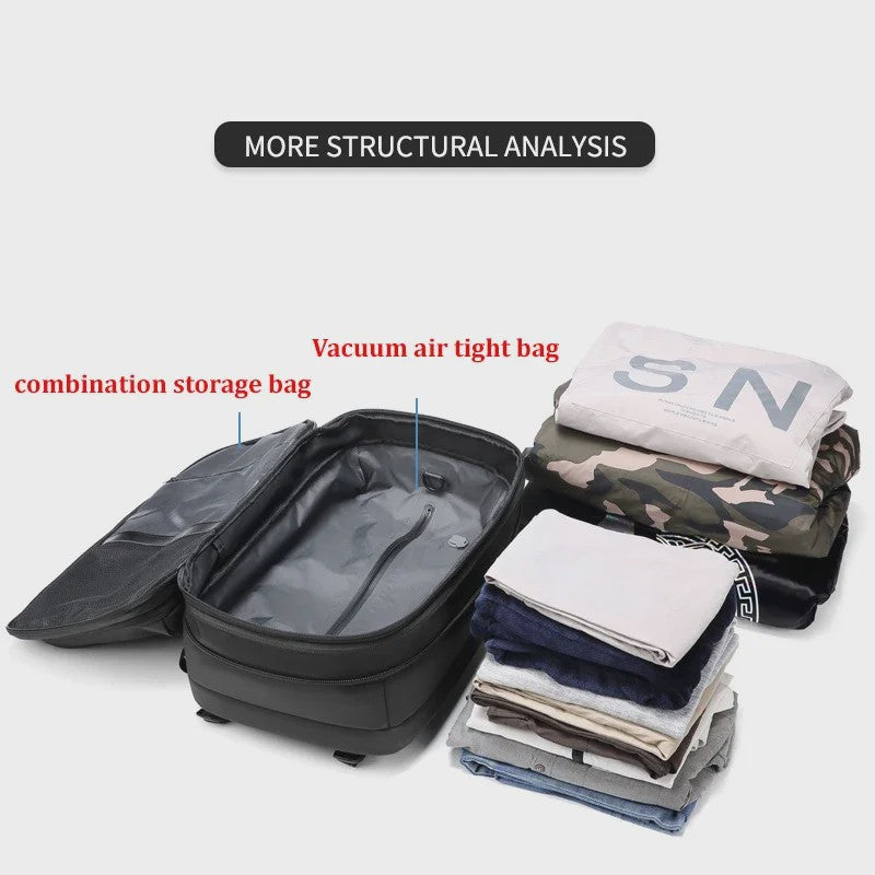 Ruime 17 Inch Laptop Backpack met Vacuümcompressie & Uitbreidbaar Ontwerp - Zaken, School & Outdoor
