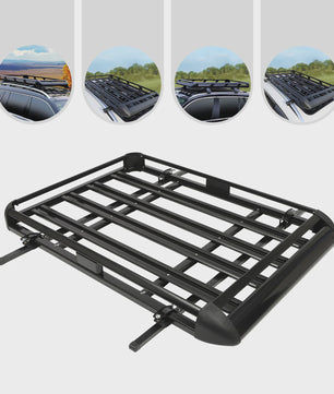 Universele Aluminium Dakdrager Bagagemand Zwart - 140/160x100cm - 150kg Laadvermogen