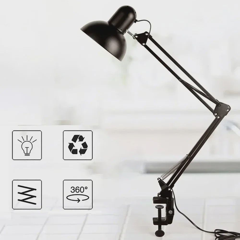 Flexibele LED Bureau Lamp Metaal - Verstelbaar en Opvouwbaar - Ideaal voor Thuiswerk en Lezen