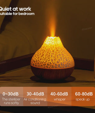 Volcano Luchtbevochtiger 300ml met Kleurrijk Nachtlampje - USB Desktop Vernevelaar