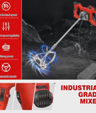 Krachtige Handmixer 2600W - 6 Snelheden voor Verf, Cement en Meer