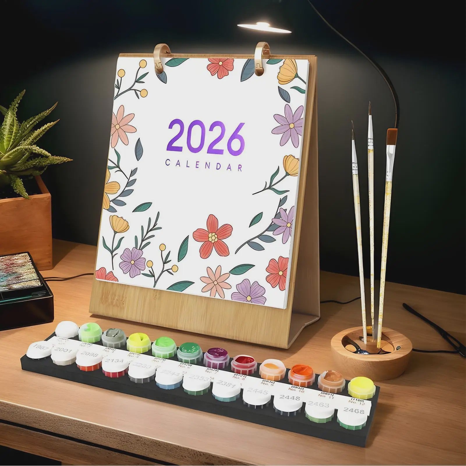 2026 Creatieve Kalender: Schilderen op Nummer Kit met Handgetekende Ontwerpen