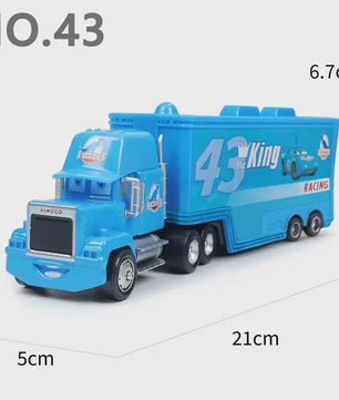Cars Lightning McQueen Container Vrachtwagen Speelgoed - Alloy Diecast Model